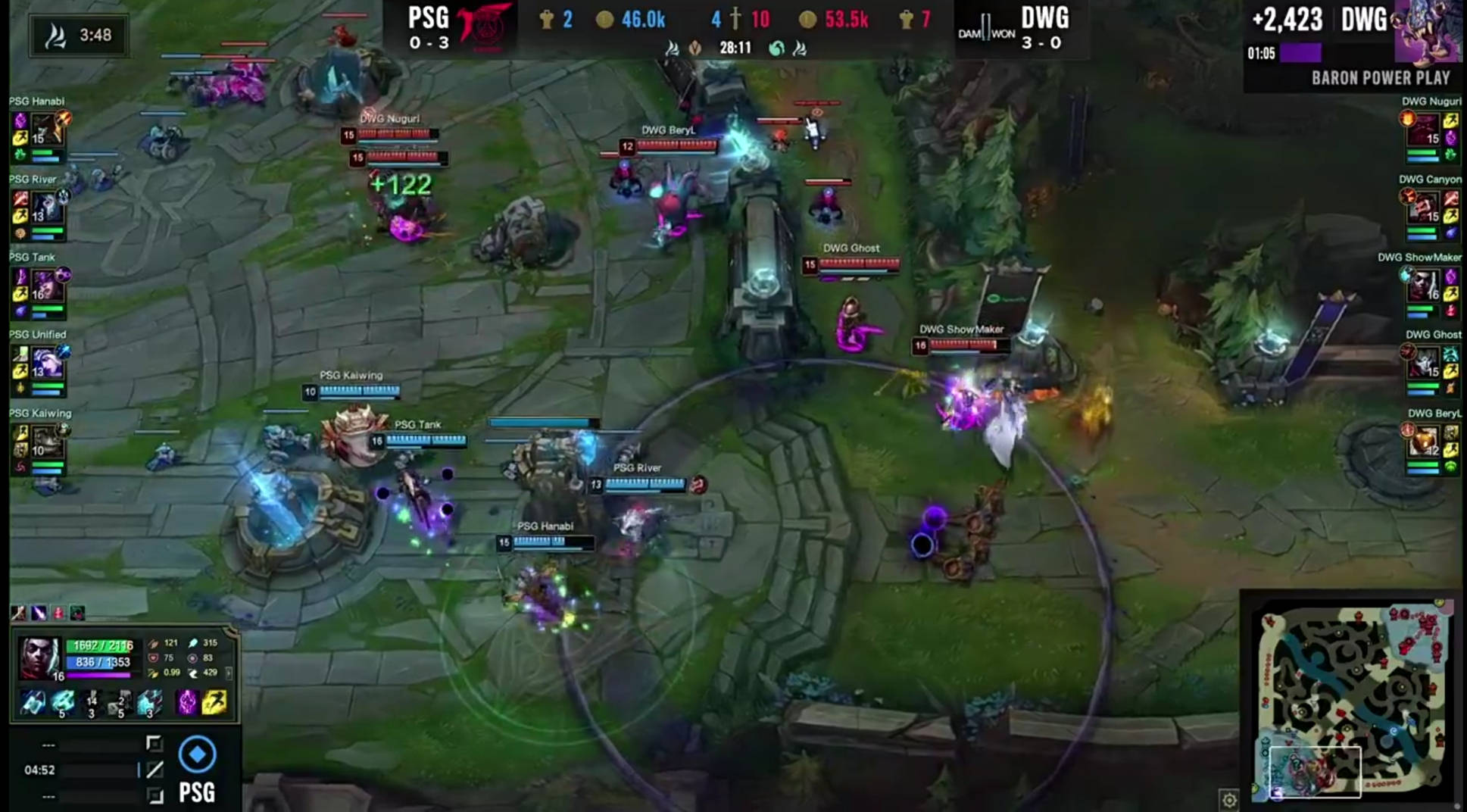 黑白直播免费体育直播-PSG绝杀DK，ShowMaker操刀奇招英雄翻盘入围赛3:1（上海）